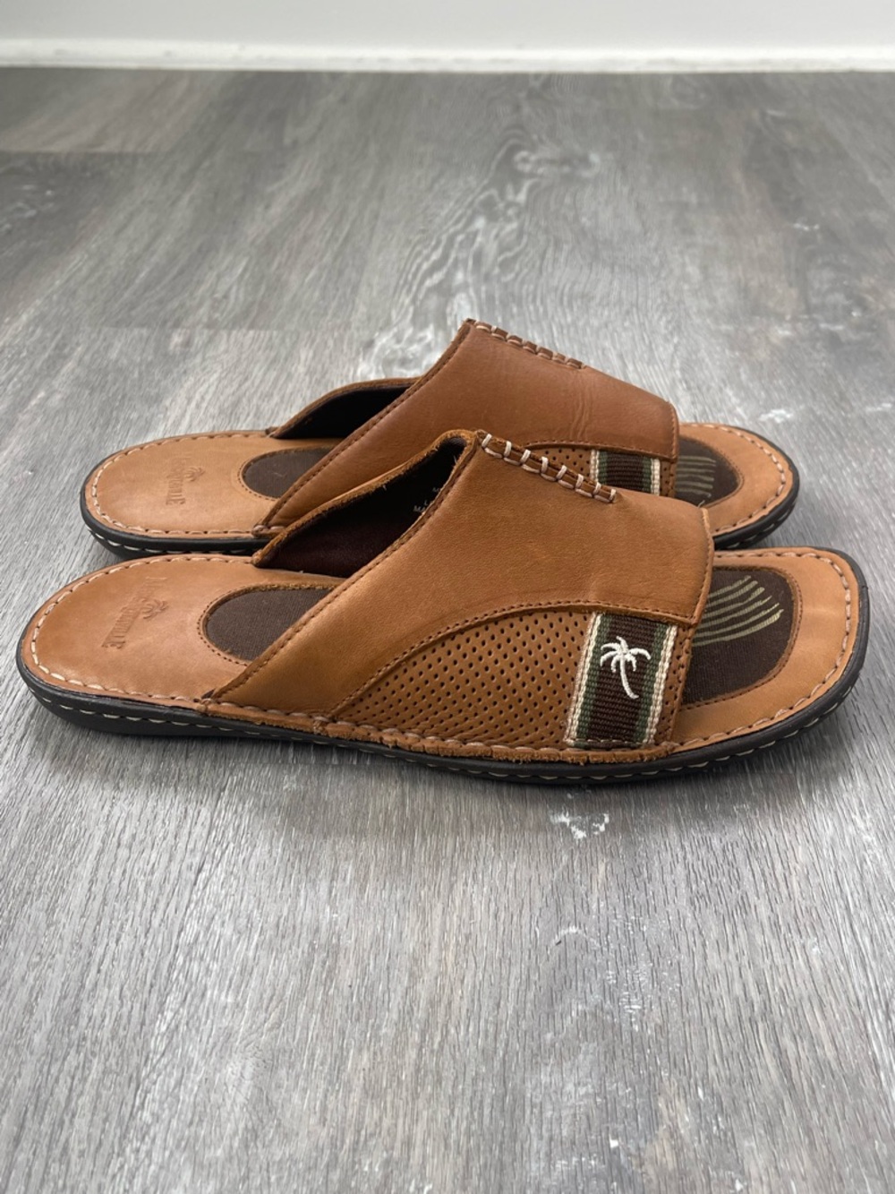 Margaritaville Leather Slide Sandals Size 10